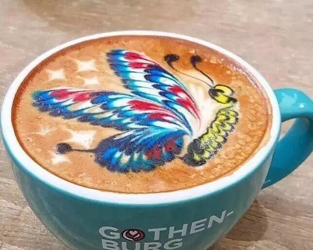 美成一副油畫 墨爾本“彩繪咖啡”你舍得喝？