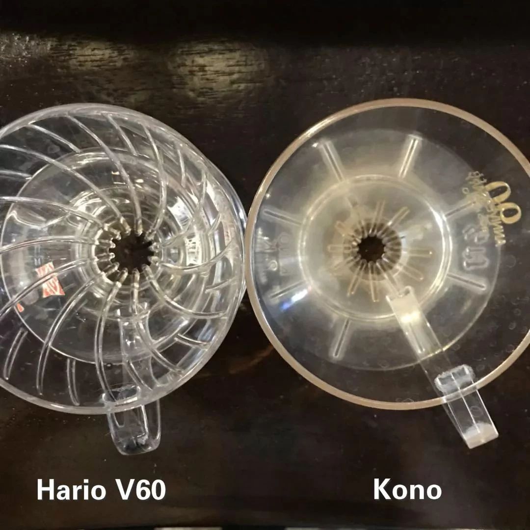 手沖技巧  | 同樣都是錐形濾杯，V 和KONO濾杯有什么差別？