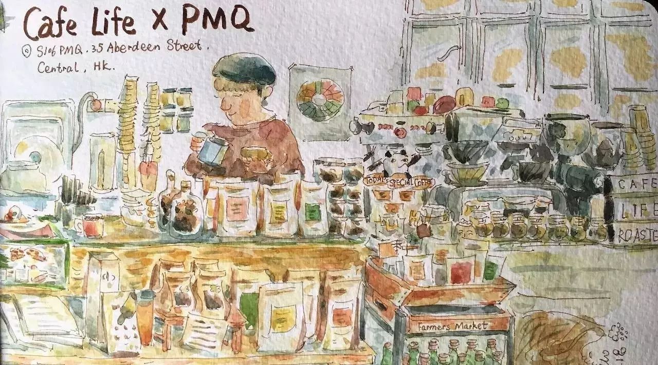 用畫(huà)筆勾勒的港澳咖啡館，有別樣的味道