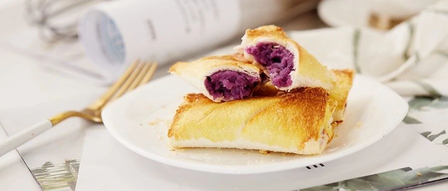 懶人版香芋紫薯派 幾片吐司就能做！